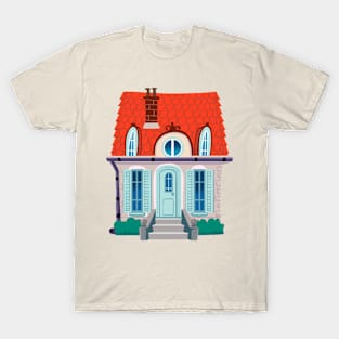 old town house with a red roof T-Shirt